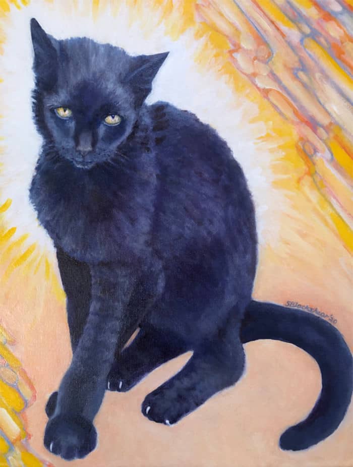 Sue Blackshear Cat Painting - Quail Springs